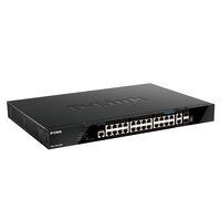 D-Link DGS-1520-28MP/E 28-Port GBit PoE Smart Mgt Stack Switch - Switch - 28-Port