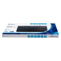 MEDIARANGE MROS102 - Volle Größe (100%) - Kabelgebunden - USB - Mechanischer Switch - QWERTZ - Schwarz