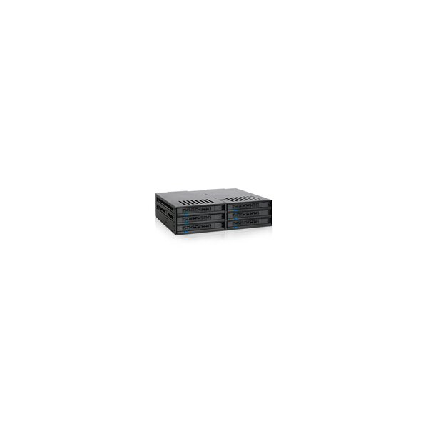 Icy Dock MB326SP-B - Serial ATA III - 2.5" - 438 g - Rack (1U) - Schwarz