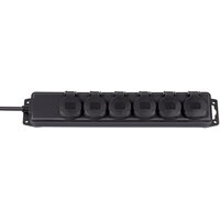 Brennenstuhl BN-1159970 - 2 m - 6 AC-Ausgänge - IP44 - Schwarz - Neopren - Kautschuk - Schwarz