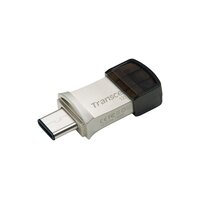 Transcend JetFlash 890 - 128 GB - USB Type-A / USB Type-C - 3.2 Gen 1 (3.1 Gen 1) - Kappe - 3 g - Schwarz - Silber