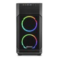 Sharkoon V1000 RGB - Micro Tower - PC - Schwarz - micro ATX - Mini-ITX - Gaming - Multi