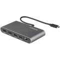 StarTech.com Thunderbolt 3 Mini Dockingstation - Tragbare Dockingstation für Zwei Monitore - HDMI 4K 60 Hz - 2x USB-A Hub (3.2/2.0) - GbE - 28cm Kabel - TB3 Multiport Adapter - Mac/Windows - Kabelgebunden - Thunderbolt 3 - 10,100,1000 Mbit/s - IEEE 802.3a