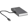 StarTech.com Thunderbolt 3 Mini Dockingstation - Tragbare Dockingstation für Zwei Monitore - HDMI 4K 60 Hz - 2x USB-A Hub (3.2/2.0) - GbE - 28cm Kabel - TB3 Multiport Adapter - Mac/Windows - Kabelgebunden - Thunderbolt 3 - 10,100,1000 Mbit/s - IEEE 802.3a