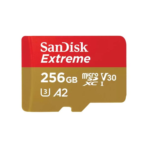 SanDisk Extreme - 256 GB - MicroSDXC - Klasse 10 - UHS-I - 190 MB/s - 130 MB/s