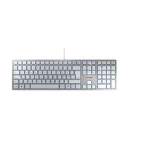 Cherry KC 6000 SLIM - Standard - USB - QWERTY - Silber - Weiß
