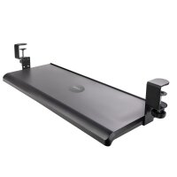 StarTech.com Untertisch Ausziehbare Tastaturablage - Höhenverstellbare Tastaturhalterung mit Tischklemmen - bis zu 12kg - Computertisch/Schreibtisch Tastaturauszug/Tastatureinschub - Schwarz - 12 kg - 32 mm - 700 x 310 mm - 830 mm - 340 mm