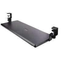 StarTech.com Untertisch Ausziehbare Tastaturablage - Höhenverstellbare Tastaturhalterung mit Tischklemmen - bis zu 12kg - Computertisch/Schreibtisch Tastaturauszug/Tastatureinschub - Schwarz - 12 kg - 32 mm - 700 x 310 mm - 830 mm - 340 mm