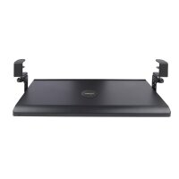 StarTech.com Untertisch Ausziehbare Tastaturablage - Höhenverstellbare Tastaturhalterung mit Tischklemmen - bis zu 12kg - Computertisch/Schreibtisch Tastaturauszug/Tastatureinschub - Schwarz - 12 kg - 32 mm - 700 x 310 mm - 830 mm - 340 mm