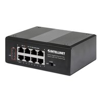 Intellinet 8-Port PoE+ Gigabit Switch mit PoE-Passthrough, Ein PD PoE-Port mit 95 W Eingan