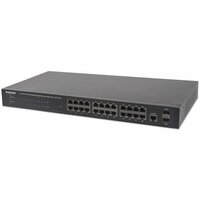 Intellinet 24-Port Gigabit Ethernet PoE+ Web-Managed Switch mit 2 SFP-Ports, 24 x PoE port