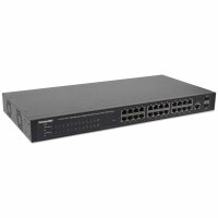 Intellinet 24-Port Gigabit Ethernet PoE+ Web-Managed Switch mit 2 SFP-Ports, 24 x PoE port