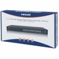 IC Intracom 24-Port Gigabit Ethernet PoE+ Web-Managed Switch mit 2 SFP-Ports - 24 x PoE ports - IEEE 802.3at/af Power over Ethernet (PoE+/PoE) - 2 x SFP - Endspan - PDM-Funktion - 19" Rackmount - Managed - Gigabit Ethernet (10/100/1000) - Power over Ether