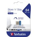 Verbatim Store n Stay NANO - USB 3.0-Stick 64 GB - Blau - 64 GB - USB Typ-A - 3.2 Gen 1 (3.1 Gen 1) - Kappe - 3 g - Blau
