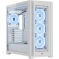 Corsair 5000X RGB QL Edition - Midi Tower - PC - Weiß - ATX - EATX - micro ATX - Mini-ITX - Kunststoff - Stahl - Gehärtetes Glas - Gaming