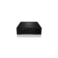 ICY BOX IB-148SSK-B - 13,3 cm (5.25") - Speicherlaufwerkbehälter - 2.5/3.5" - SATA - SATA II - SATA III - Serial Attached SCSI (SAS) - Schwarz - Metall