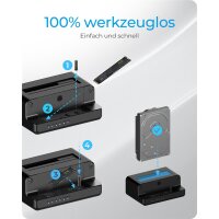 ICY BOX IB-2914MSCL-C31 - HDD - SSD - SATA - Serial ATA II - Serial ATA III - 2.5,3.5,M.2 - USB 3.2 Gen 2 (3.1 Gen 2) Type-C - 10 Gbit/s - Schwarz