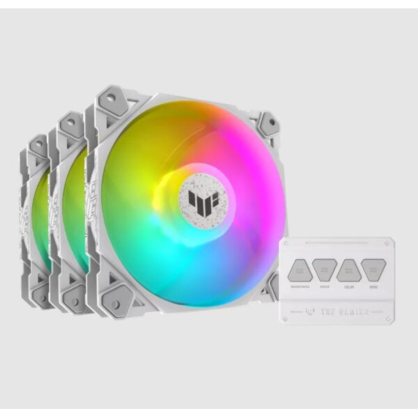 ASUS TUF GAMING TF120 ARGB WHITE EDITION 3IN1 - Luftkühlung - 12 cm - 250 RPM - 1900 RPM - 29 dB - 76 cfm
