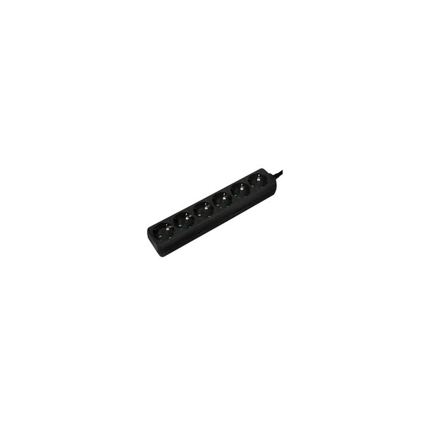 LogiLink LPS238B - 1,5 m - Drinnen - IP20 - Schwarz - 6 AC-Ausgänge - 250 V