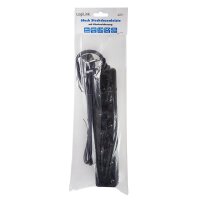 LogiLink LPS238B - 1,5 m - Drinnen - IP20 - Schwarz - 6 AC-Ausgänge - 250 V