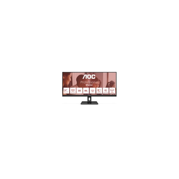 AOC U34E2M - 86,4 cm (34") - 3440 x 1440 Pixel - Wide Quad HD - 4 ms - Schwarz