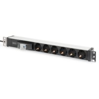 DIGITUS Aluminium Steckdosenleiste, 6-fach mit...