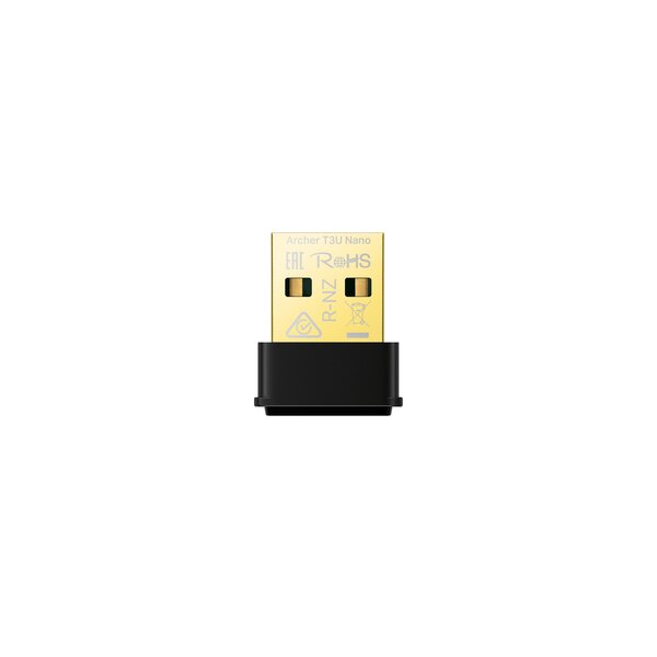 TP-LINK AC1300 Nano Drahtlos MU-MIMO USB-Adapter - Kabellos - USB - WLAN - Wi-Fi 5 (802.11ac) - 1267 Mbit/s - Schwarz