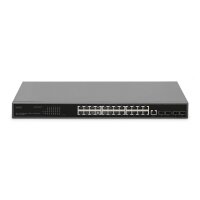 DIGITUS 24-Port Gigabit Switch,  19 Zoll, Managed,  4...