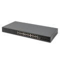 DIGITUS 24-Port Gigabit Switch,  19 Zoll, Managed,  4 SFP+ Uplinks