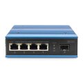 DIGITUS 4 Port Fast Ethernet Netzwerk PoE Switch, Industrial, Unmanaged, 1 SFP Uplink