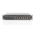 DIGITUS 8-Port Gigabit PoE Netzwerkswitch, 10 Zoll, L2 managed, 80 W, af/at