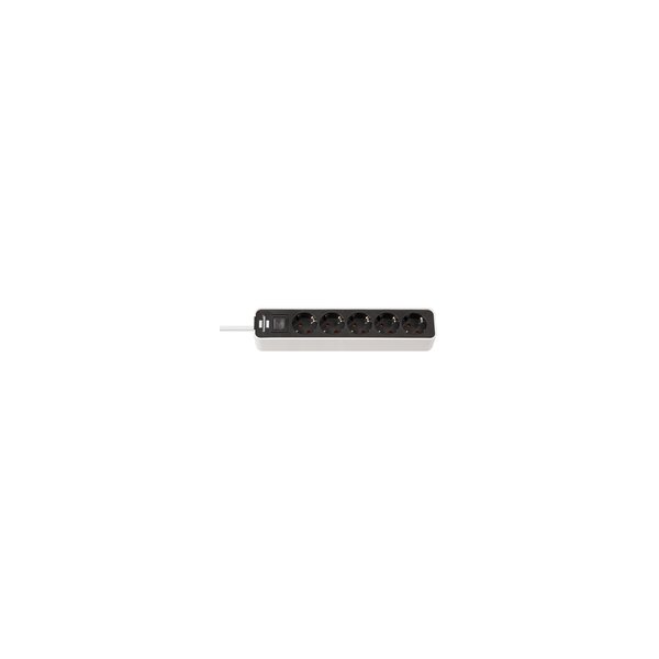 Brennenstuhl Ecolor Steckdosenleiste 5-fach weiss/schwarz 1,5m H05VV-F 3G1,5 - 1,5 m - Indoor - Schwarz - 5 AC-Ausgänge - 290 mm - Schwarz