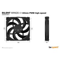 Be Quiet! SILENT WINGS 4 | 140mm PWM high-speed -...