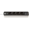 Brennenstuhl Ecolor - 1,5 m - Indoor - Typ F - Type F (CEE 7/4) - IP20 - Schwarz - Weiß