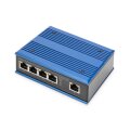DIGITUS 4 Port Gigabit Netzwerk Switch, Industrial, Unmanaged, 1 RJ45 Uplink