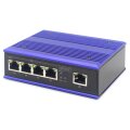 DIGITUS 4 Port Fast Ethernet Netzwerk Switch, Industrial, Unmanaged, 1 RJ45 Uplink