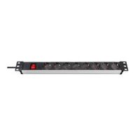 Brennenstuhl Premium-Line Technic Alu - Aluminium - Schwarz - 2 m - 8 AC-Ausgänge - 16 A