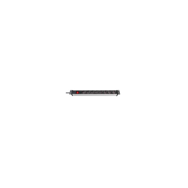 Brennenstuhl Premium-Line Technic Alu - Aluminium - Schwarz - 2 m - 8 AC-Ausgänge - 16 A
