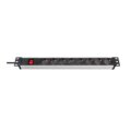 Brennenstuhl Premium-Line Technic Alu - Aluminium - Schwarz - 2 m - 8 AC-Ausgänge - 16 A