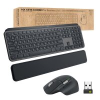 Logitech MX Keys combo for Business Gen 2 - RF Wireless + Bluetooth - Scherenschlüsselschalter - QWERTZ - LED - Graphit - Maus enthalten
