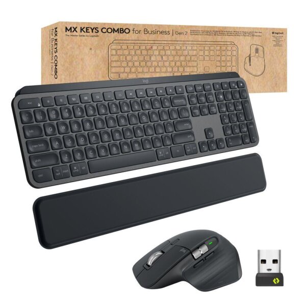 Logitech 920-010926 - Kabellos - RF Wireless + Bluetooth - Scherenschalter - QWERTZ - LED - Graphit