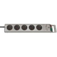 Brennenstuhl Super-Solid Line - 5 AC-Ausgänge - Silber - 2,5 m