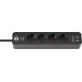 Brennenstuhl Ecolor - 1,5 m - Drinnen - Typ F - Type F (CEE 7/4) - IP20 - Schwarz