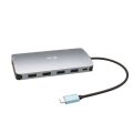 i-tec Metal USB-C Nano 3x Display Docking Station + Power Delivery 100 W - Kabelgebunden - USB 3.2 Gen 1 (3.1 Gen 1) Type-C - 100 W - 3,5 mm - 10,100,1000 Mbit/s - Silber