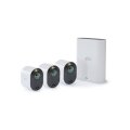 ARLO Ultra 2 Überwachungskamera außen - 3er Set weiß - IP-Sicherheitskamera - Draußen - Kabellos - Amazon Alexa & Google Assistant - FCC - CE - IC - EuP1275 - WERCS - Wand