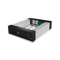 ICY BOX IB-129SSK-B - 13,3 cm (5.25") - Frontblende - 2.5/3.5" - SATA - SATA II - SATA III - Serial Attached SCSI (SAS) - Schwarz - Aluminium
