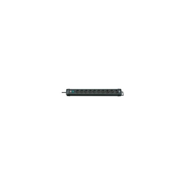 Brennenstuhl BN-1951100100 - 3 m - Schwarz - Kunststoff - 10 AC-Ausgänge - Schwarz