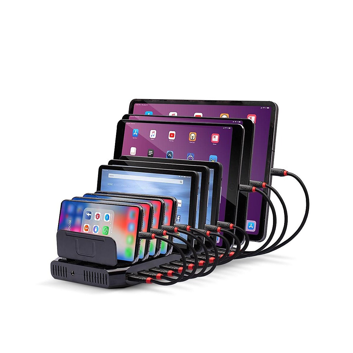 Lindy Netzteil - 2.4 A - 10 Ausgabeanschlussstellen (USB (nur Strom))