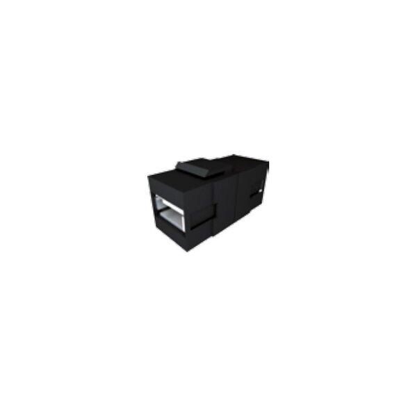 Bachmann 1x USB 3.0 A / A Keystone - Schwarz - USB 3.0 A - USB 3.0 A - 85 mm