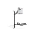 DIGITUS Flexibler Steh-/ Sitz-Arbeitsplatz zur Wandmontage, Single Monitor